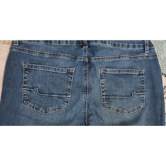 Maurices Mjeans Slim Boot High-Rise Curvy Stretch 14 Long 34Wx33L belt loop hole - Picture 3 of 9